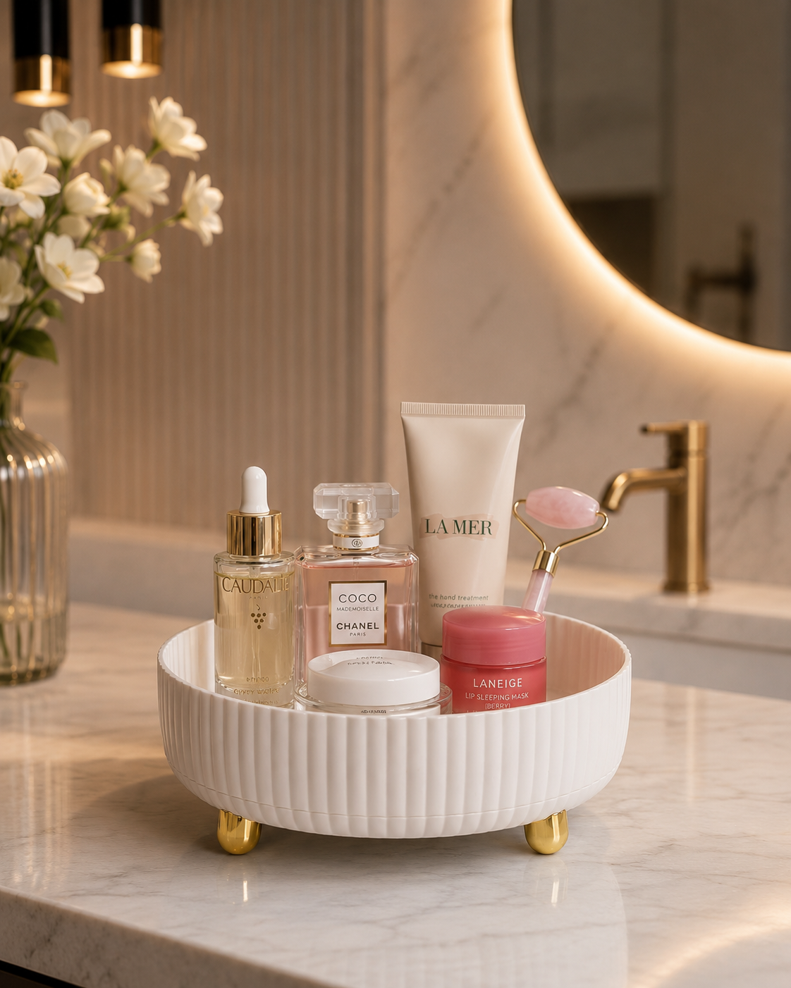 360° Rotating Makeup Organizer Tray